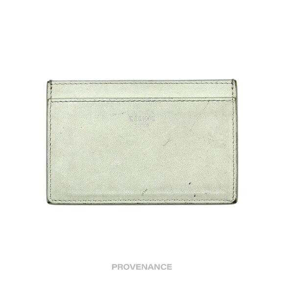 🔴 Celine Logo Card Holder Wallet - Two-Tone Cream Fuchsia - Picture 1 of 6